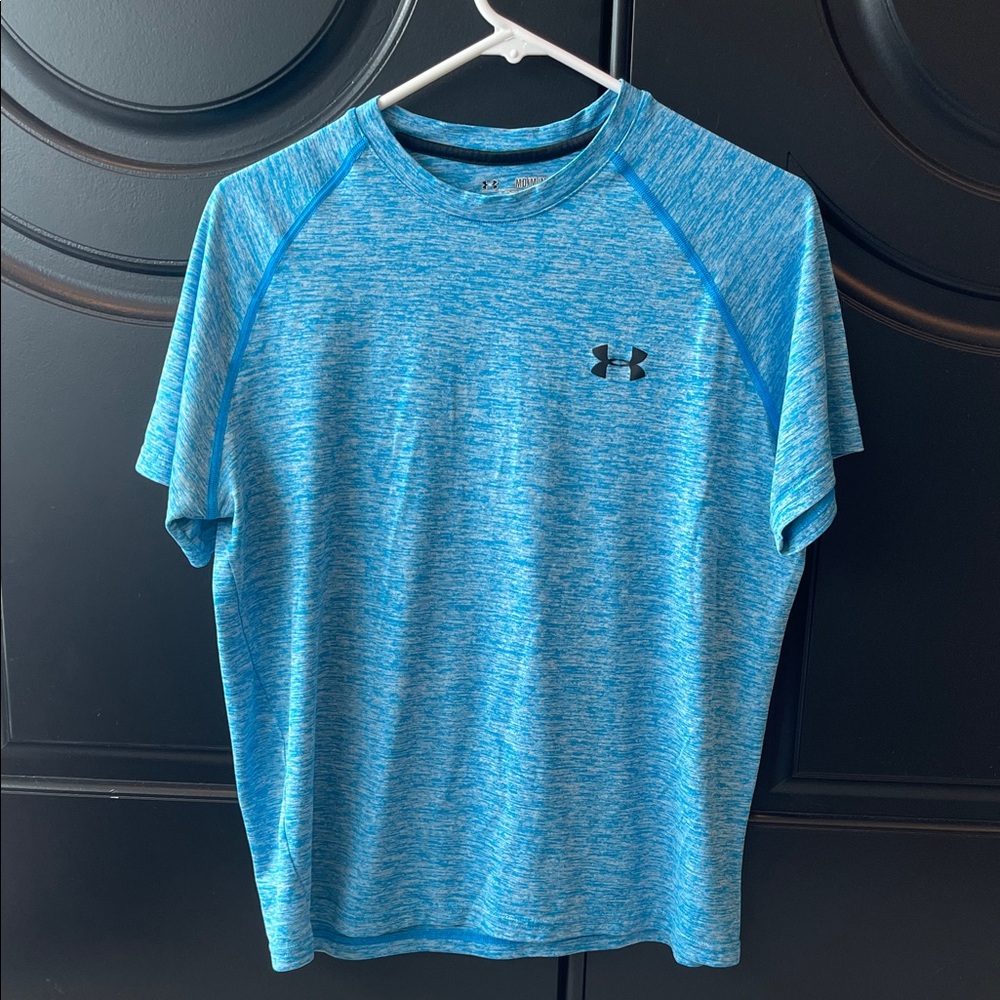 Under Armour Men's Heathered Blue Short Sleeve Tee